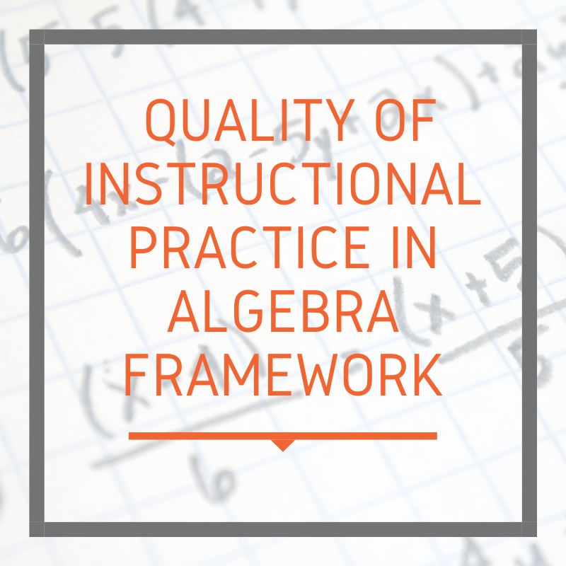 Success in Mathematics: Teaching Students with the Quality of Instructional Practice in Algebra