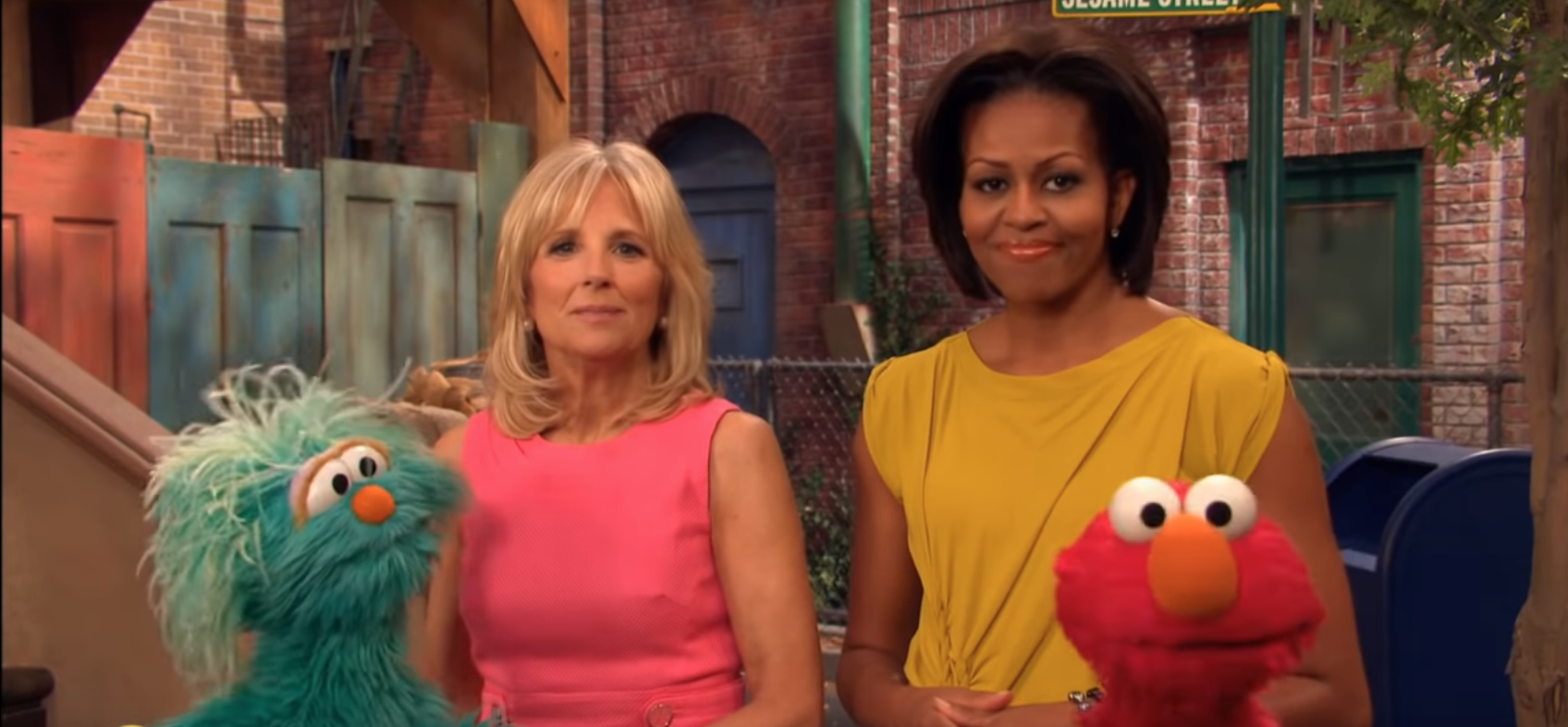 First Lady Michelle Obama, Dr. Jill Biden, Sesame Street Military Family PSA