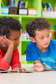 kindergarten students in class