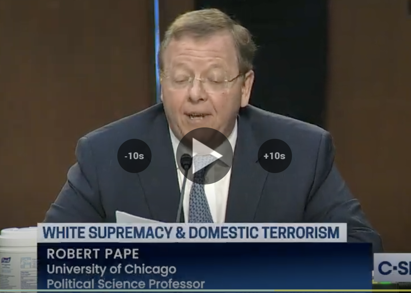 Video Clip: Robert Pape on White Supremacy & Domestic Terrorism Threat