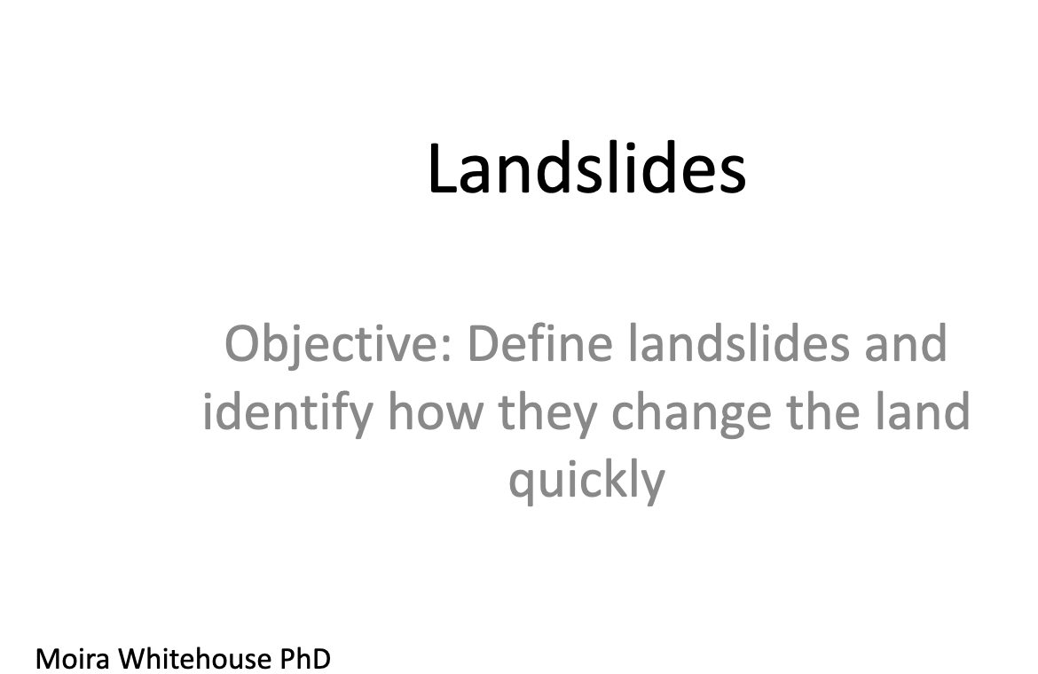 LANDSLIDES