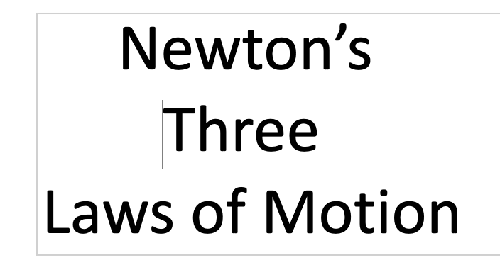 Newton's Laws of Motion