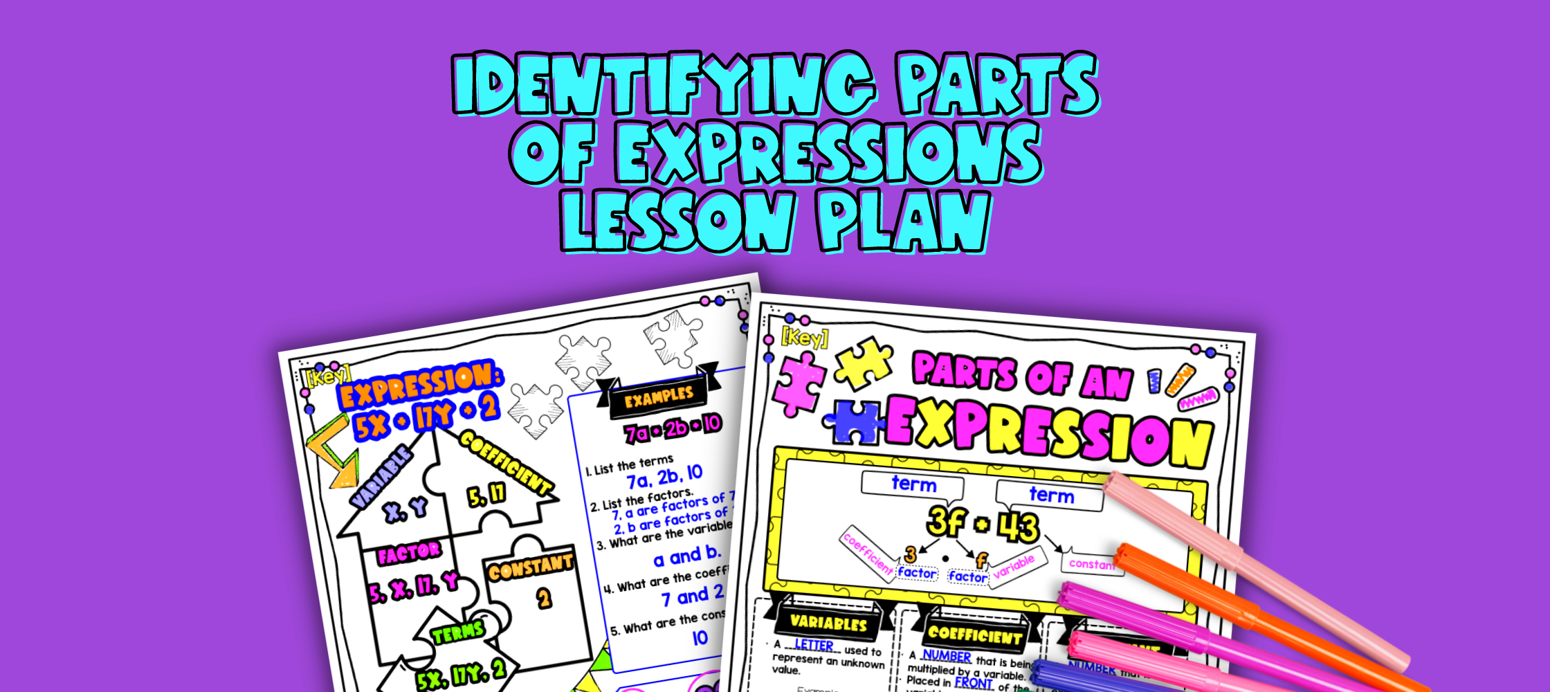 Identifying Parts of Algebraic Expressions Lesson Plan
