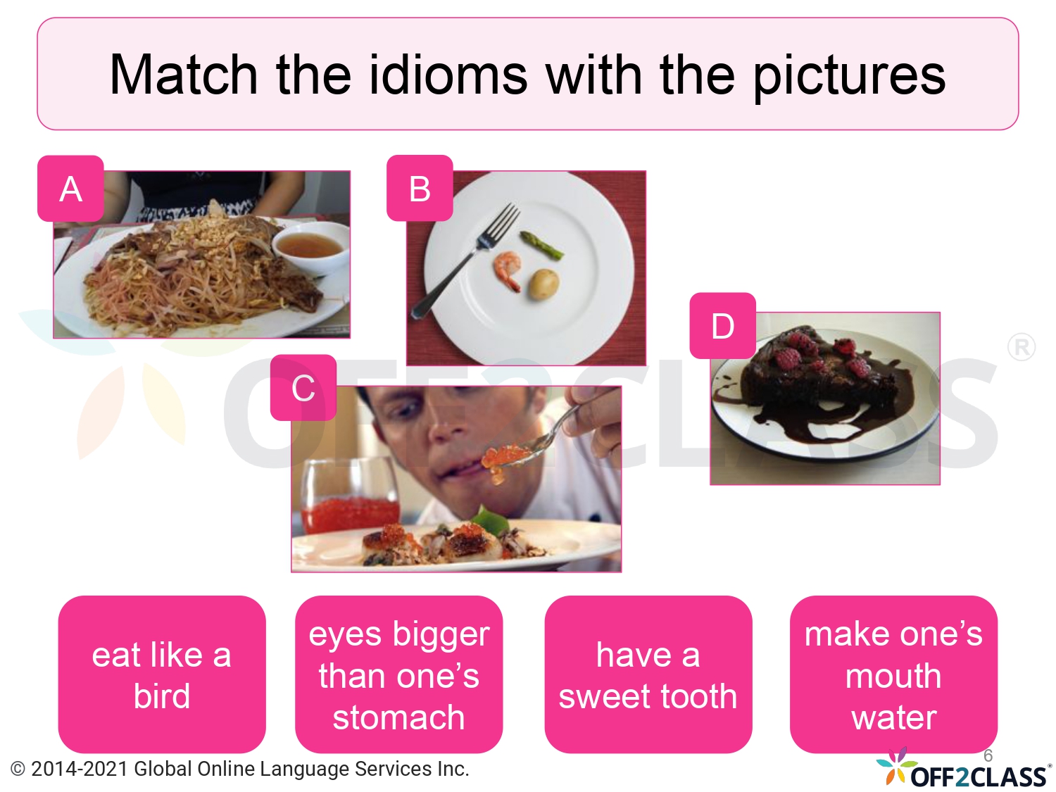Idioms Describing Food and Eating - Off2Class ESL Lesson Plan