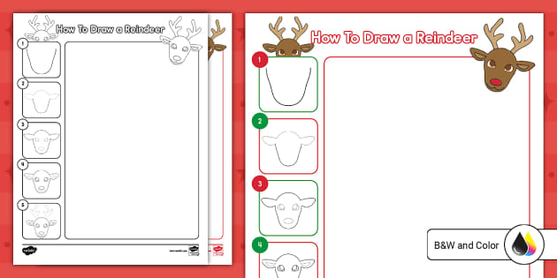 How To Draw a Reindeer Activity
