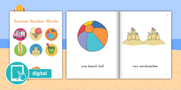 Summer Number Words Early Emergent Reader