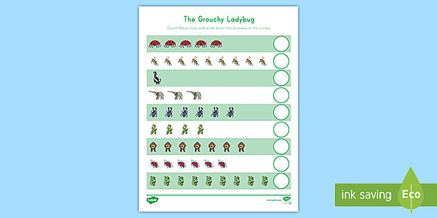 The Grouchy Ladybug Counting Activity