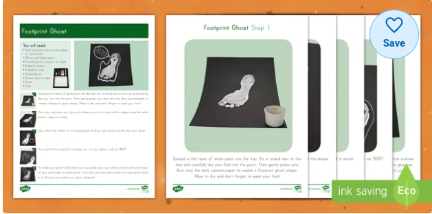 Ghost Footprint Craft Instructions
