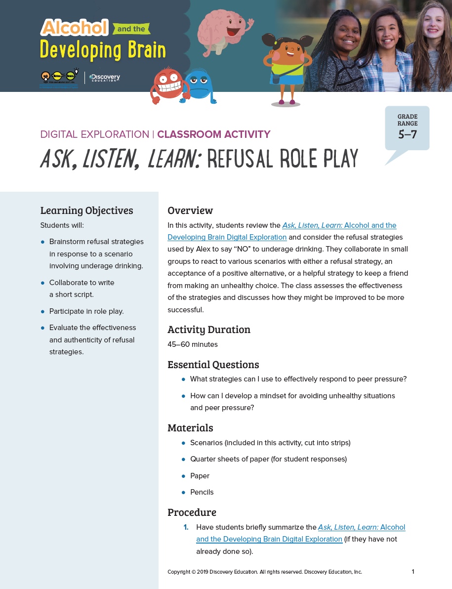 Digital Exploration Activity: Refusal Role Play