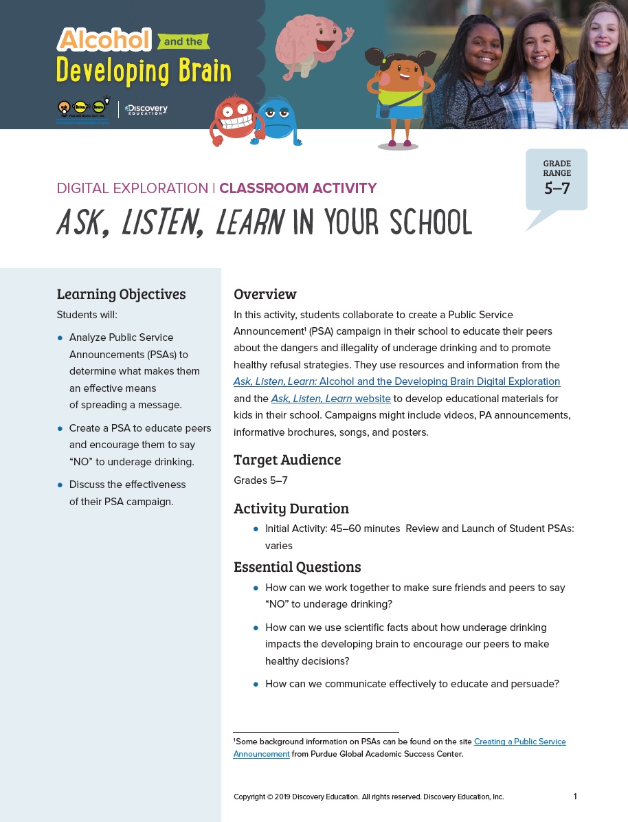 Digital Exploration Activity: Ask, Listen, Learn in Your School