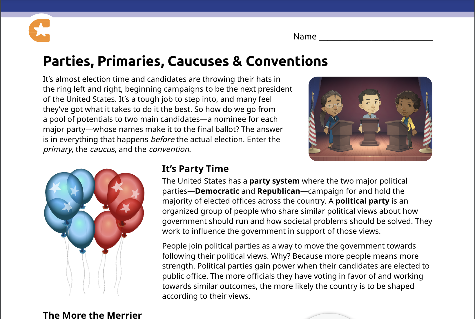 Parties, Primaries, Caucuses & Conventions