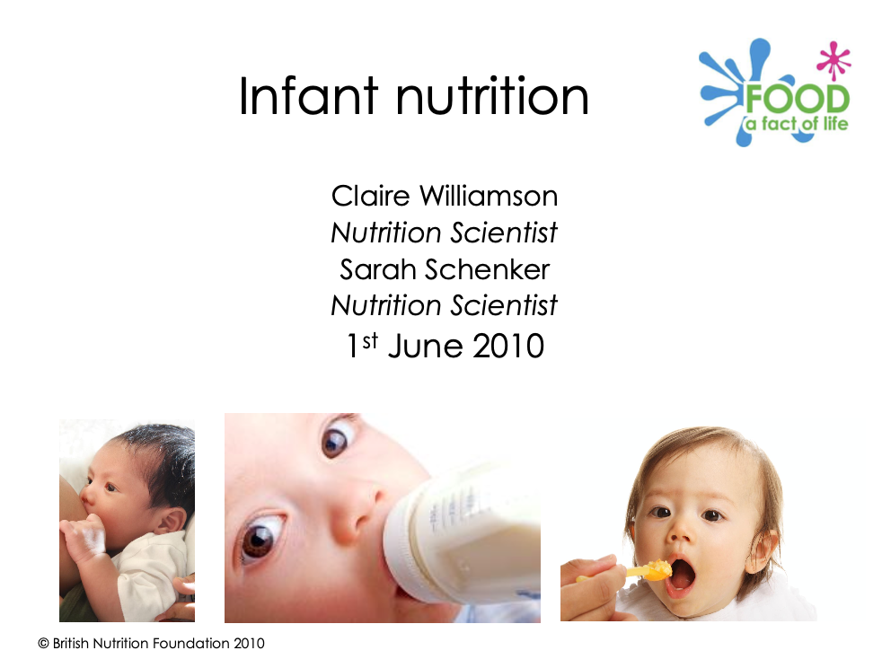 eSeminar: Infant Nutrition