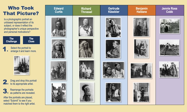 Native American Portraits Sort