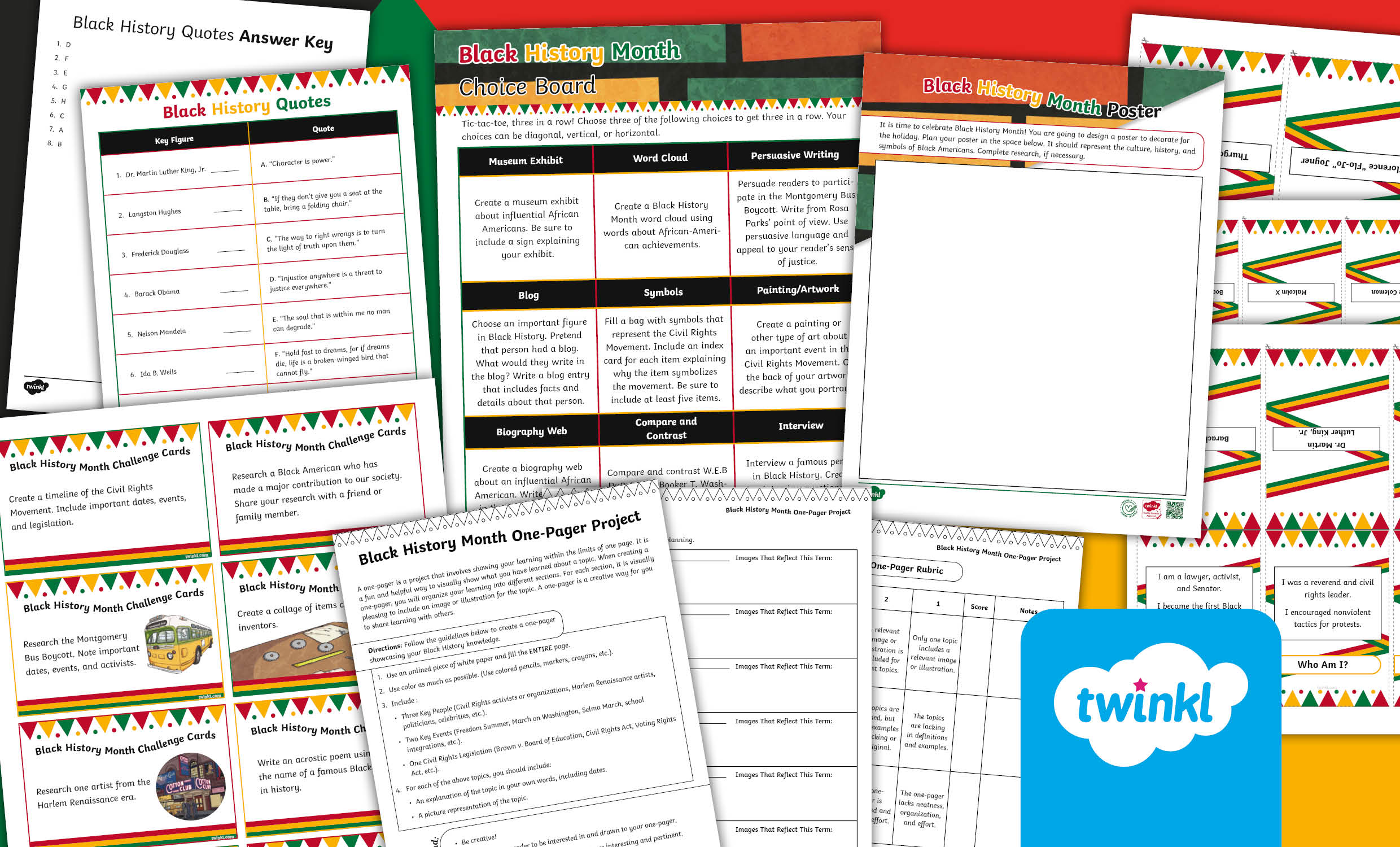 Black History Month Lesson Pack for 6th-8th Grade