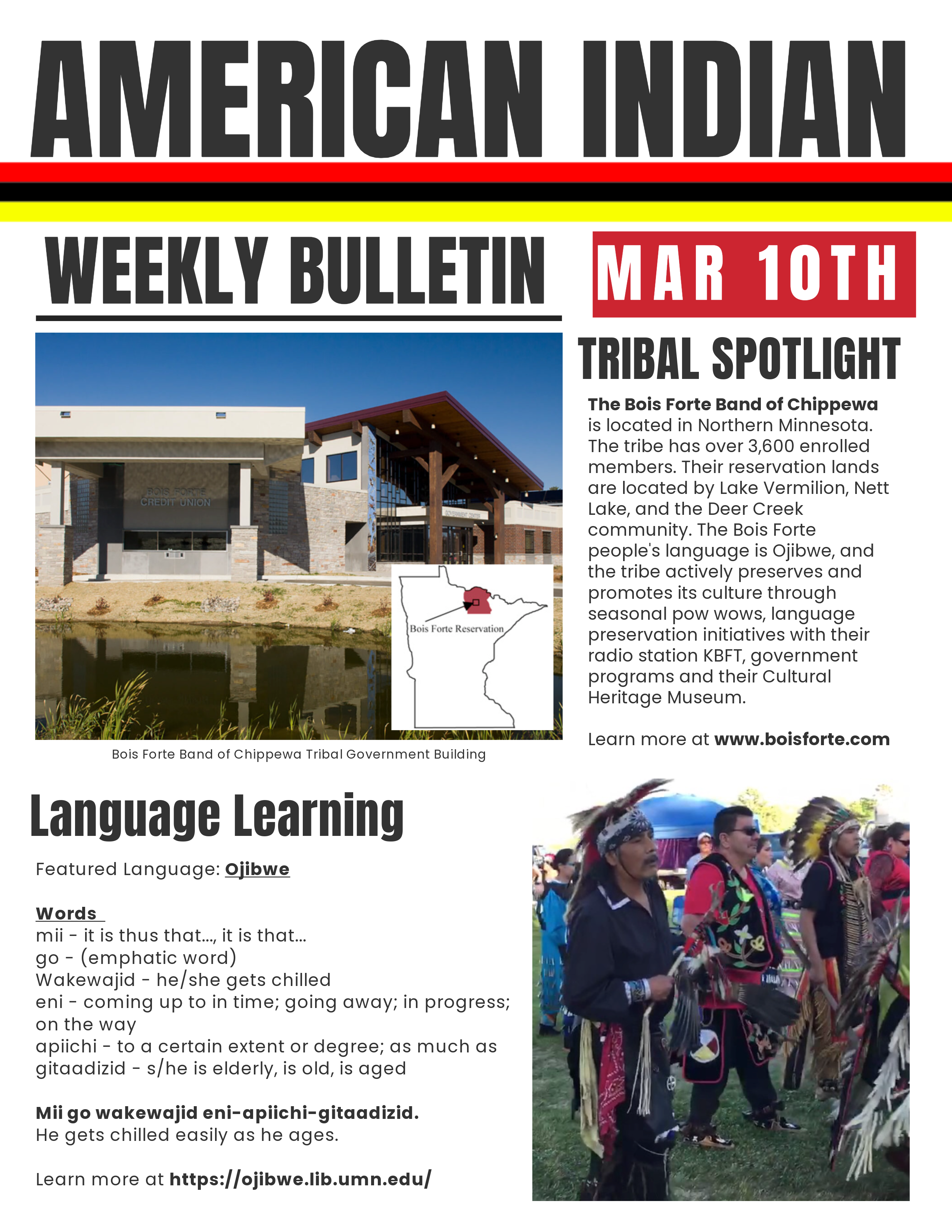 American Indian Bulletin - Bois Forte Band of Chippewa