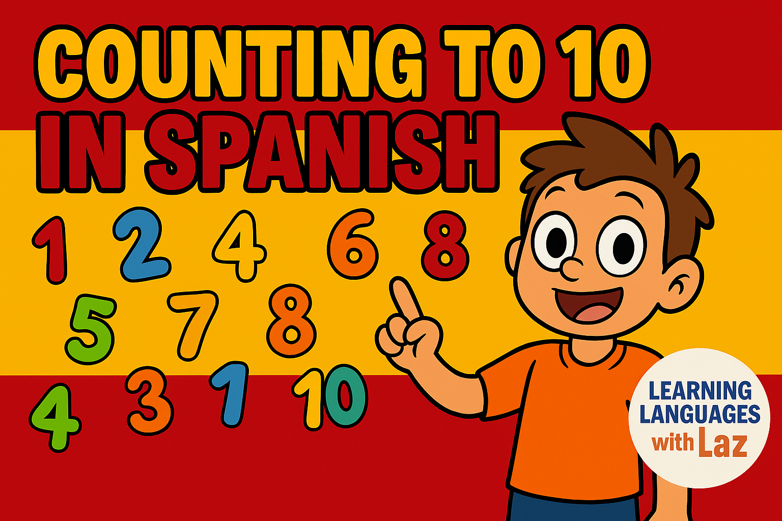  Spanish for Kids: Count from 1 to 10 🔟 | Sing Along and Learn!