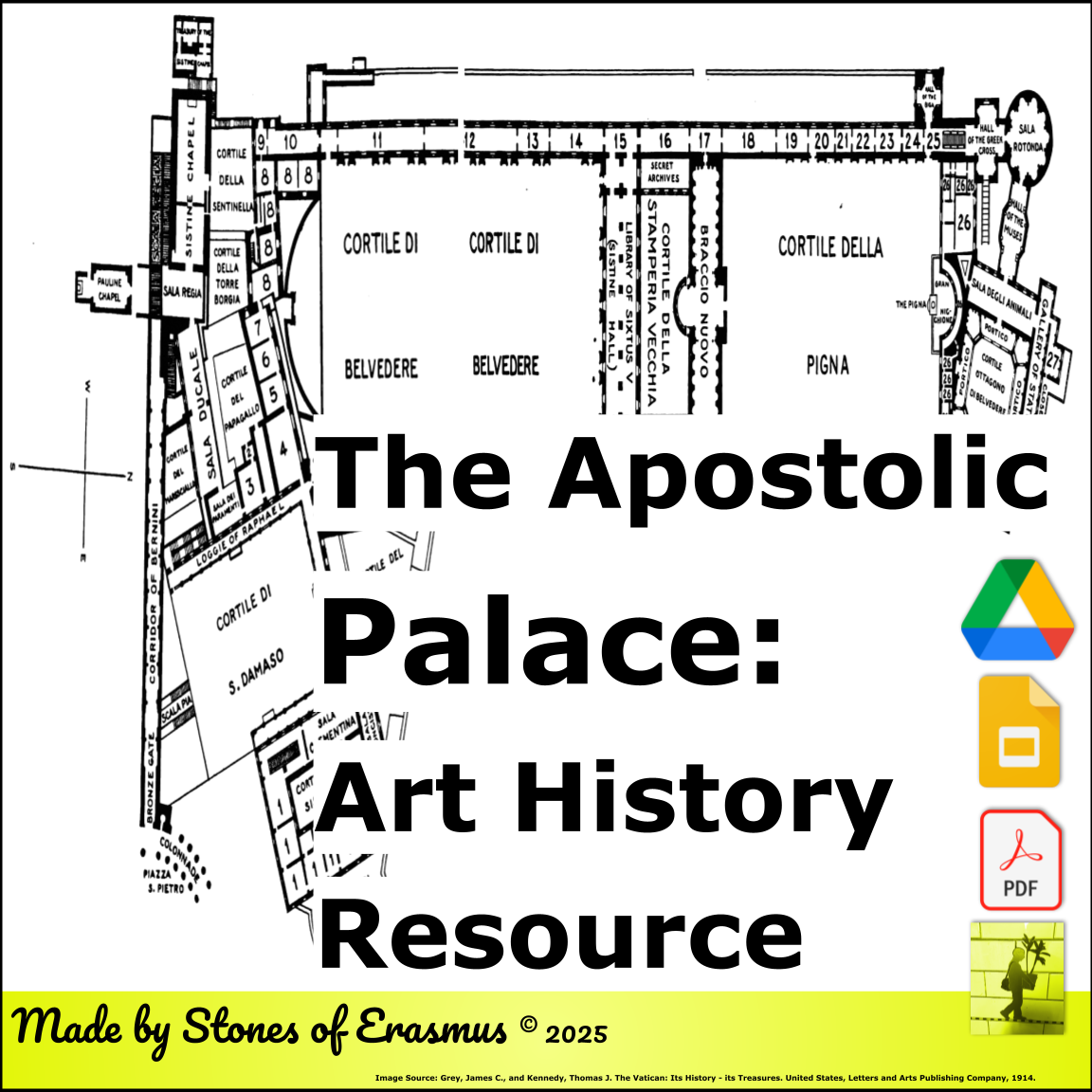 The Vatican Apostolic Palace | Art History Lesson and Map Activity Grades 10-12