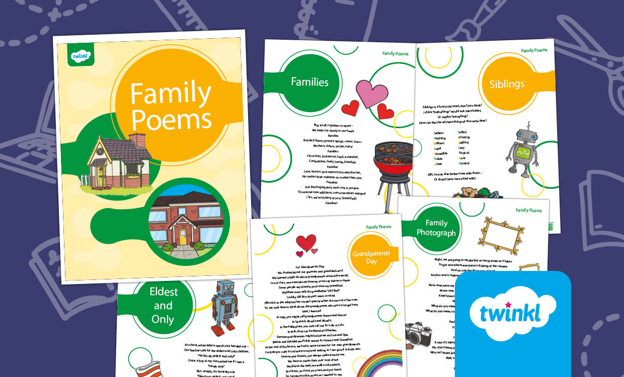 Family Poems Booklet for K-2nd Grade