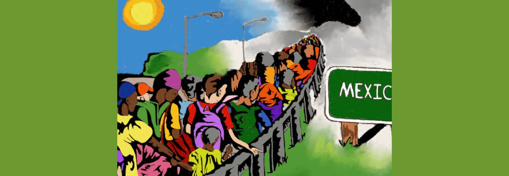 Historic photo of Mexican American families during the Great Depression, labeled “voluntary” deportees. Part of a lesson on 1930