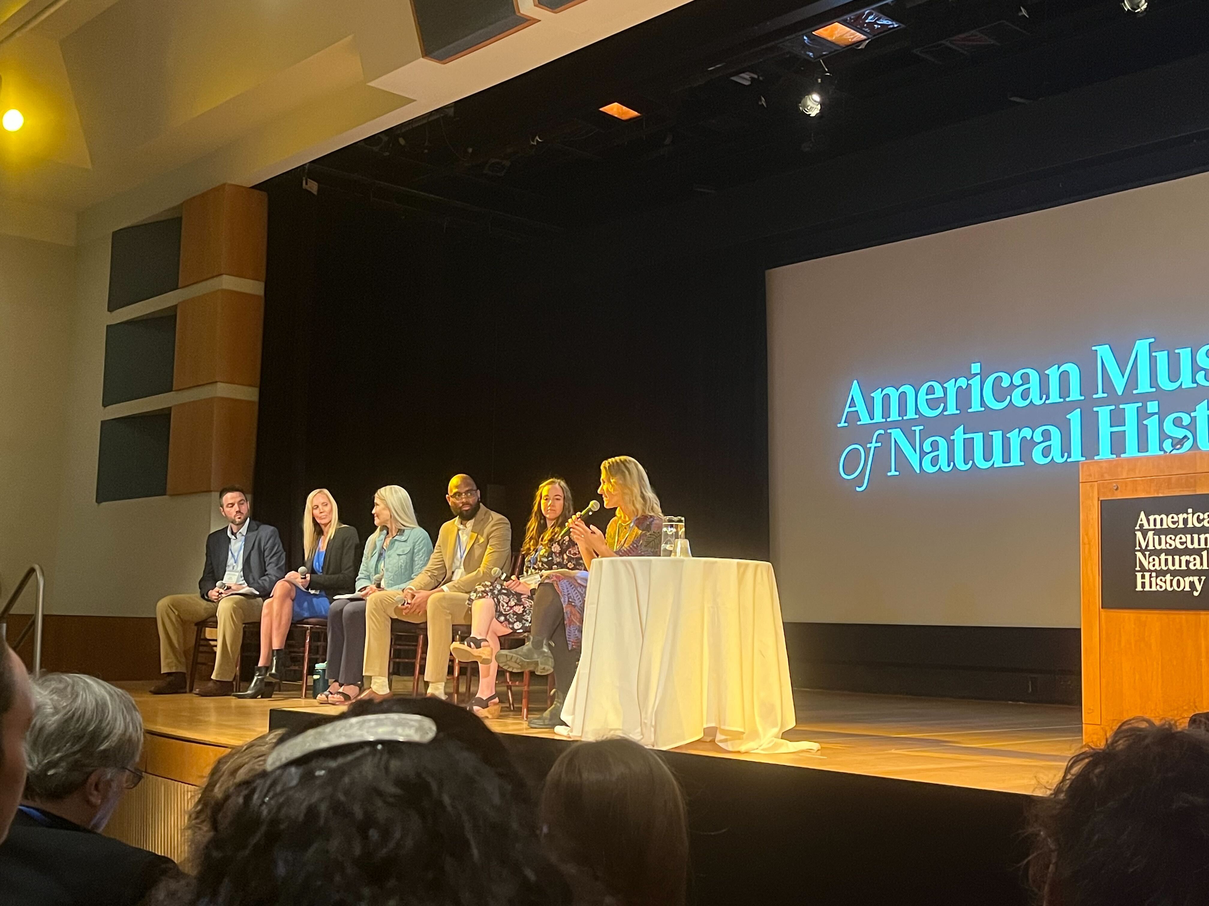 the climate edcuation panel at the american museum of natural history during new york climate week
