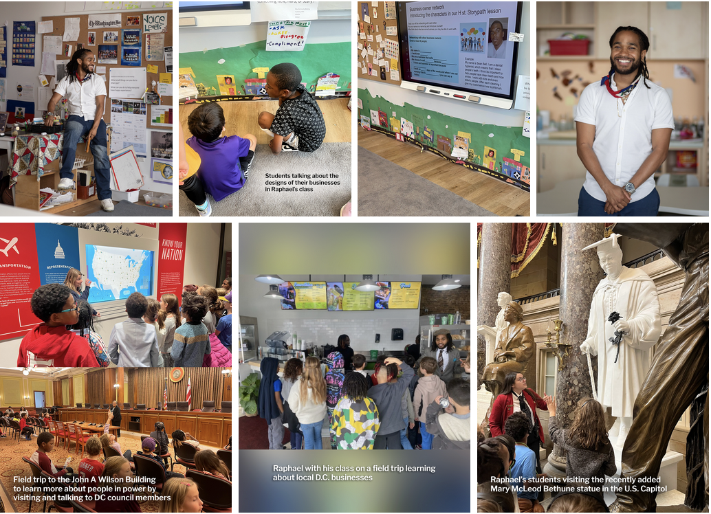 Raphael with students