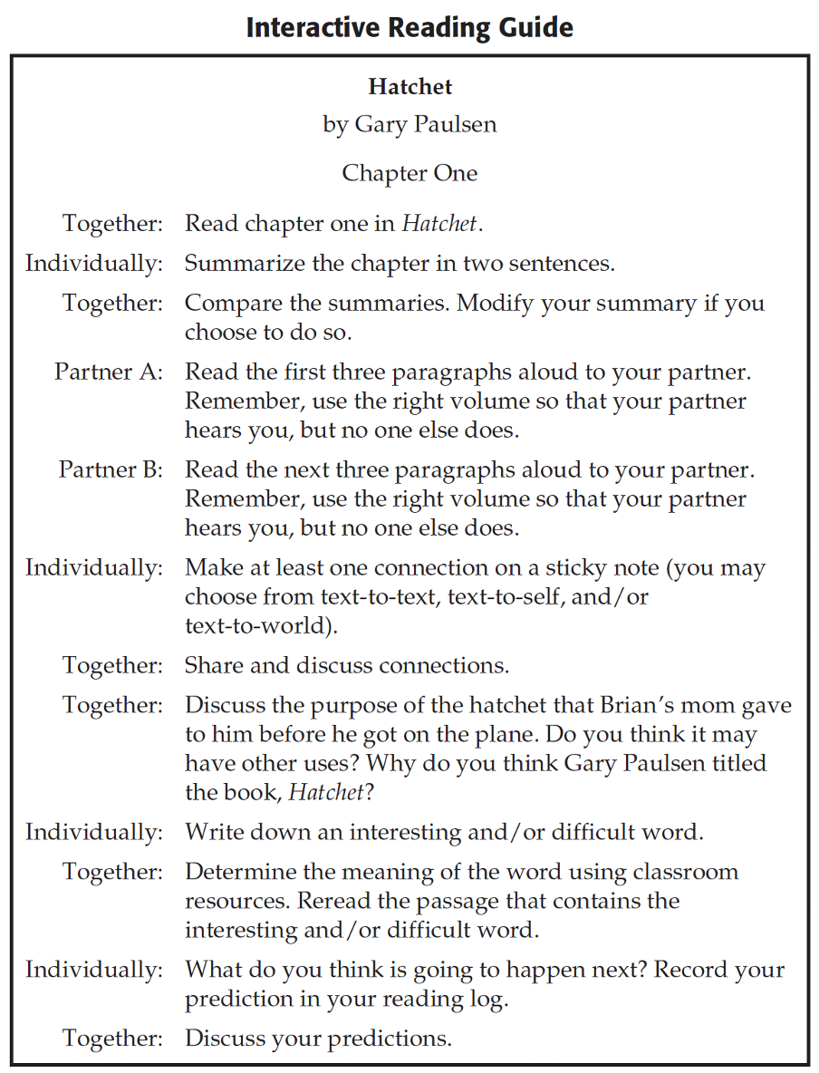 interactive reading guide