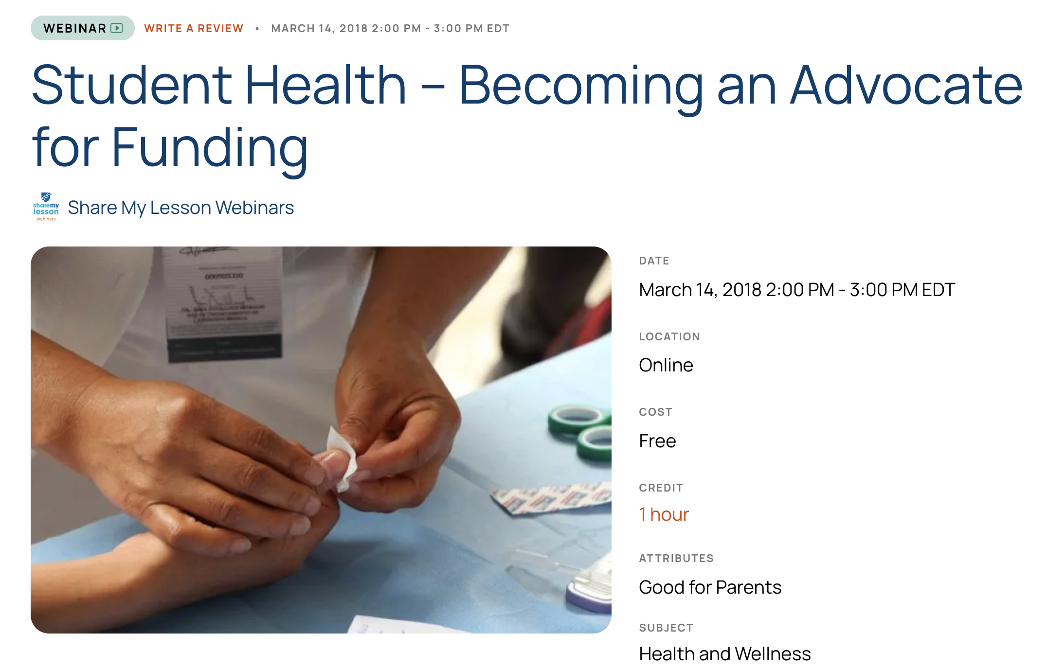 student health webinar image