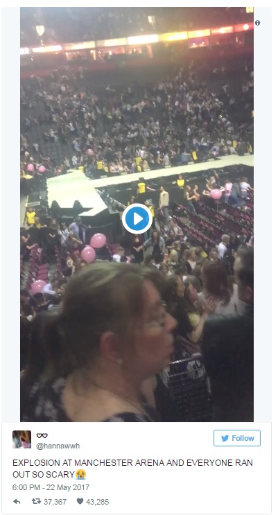 Crowd at Manchester Area Tweet