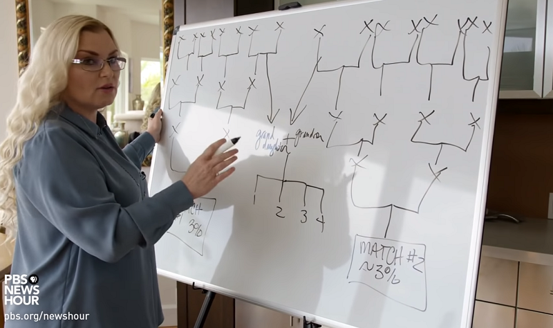 Scientist using genetic genealogy to match dna