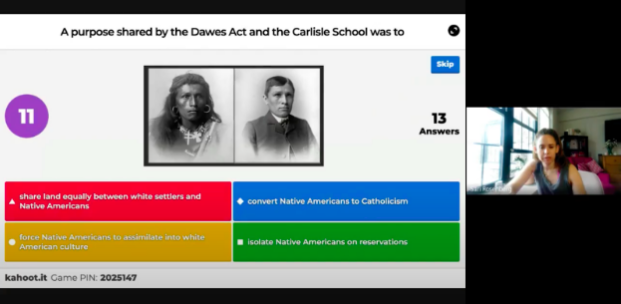 student outreach during school closures with Kahoot