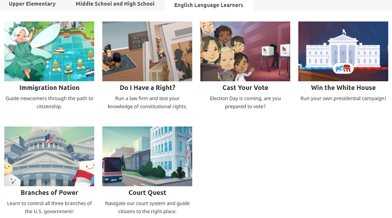 icivics games sample ell