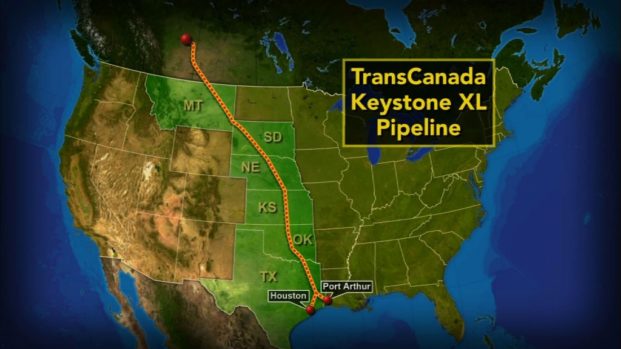 keystone xl pipeline map