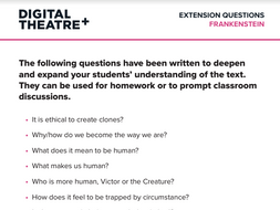 Extension Questions - Frankenstein