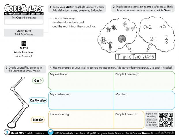 CoreAtlas Entry/Exit Ticket: Math Practice 2 (3rd grade)