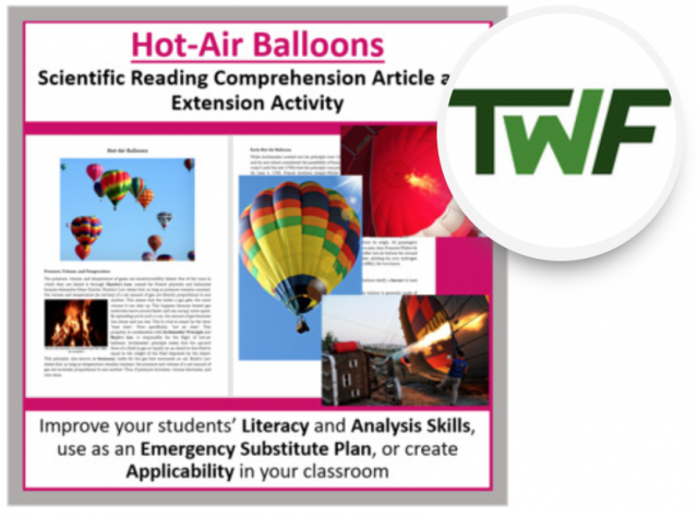Hot-Air Balloons Reading Comprehension Article - Grade 8 and Up