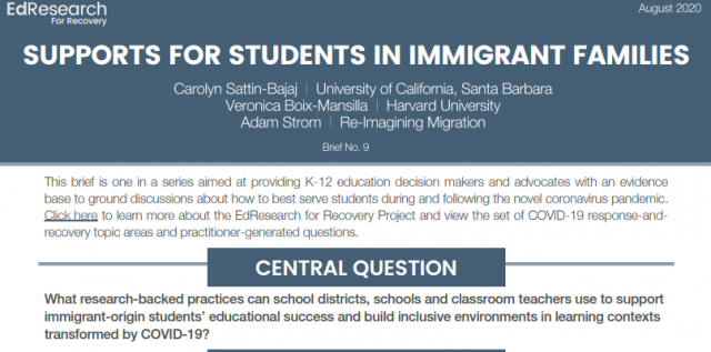 Supports for Immigrant Students and Families