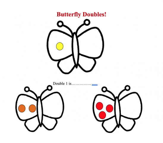 Butterfly doubles/ doubling worksheet