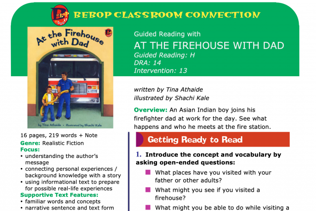 At the Firehouse with Dad - Guided Reading Lesson