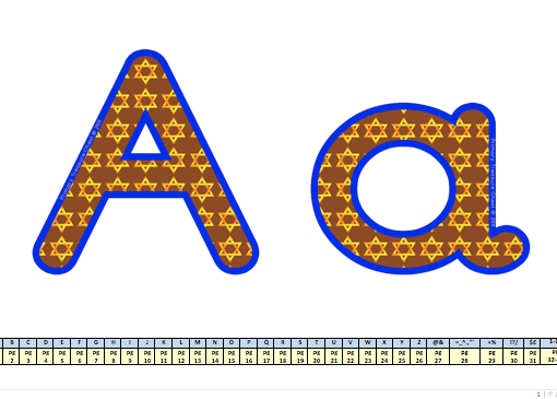 Rosh Hashanah - Jewish themed display lettering