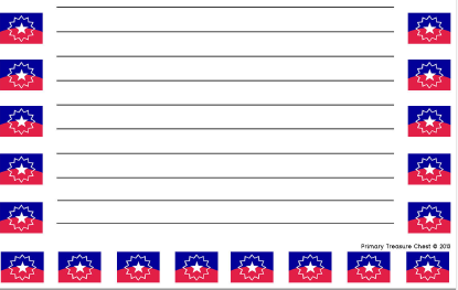 Juneteenth flag themed border