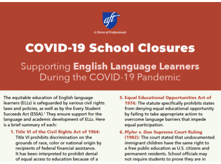 Supporting English Language Learners During the COVID-19 Pandemic