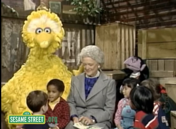Sesame Street Video: Barbara Bush and Peter's Chair