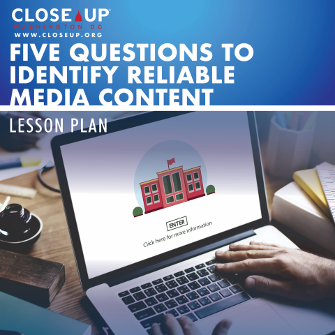 Five Questions to Identify Reliable Media Content Lesson Plan