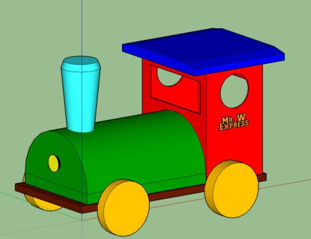 SketchUp - Building A Toy Locomotive