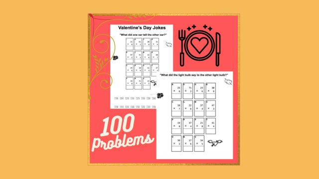 FREE Math Jokes || 100 Multiplication Problems || MATH WORKSHEET