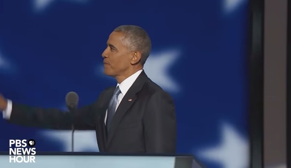 Obama passes baton to Clinton at DNC